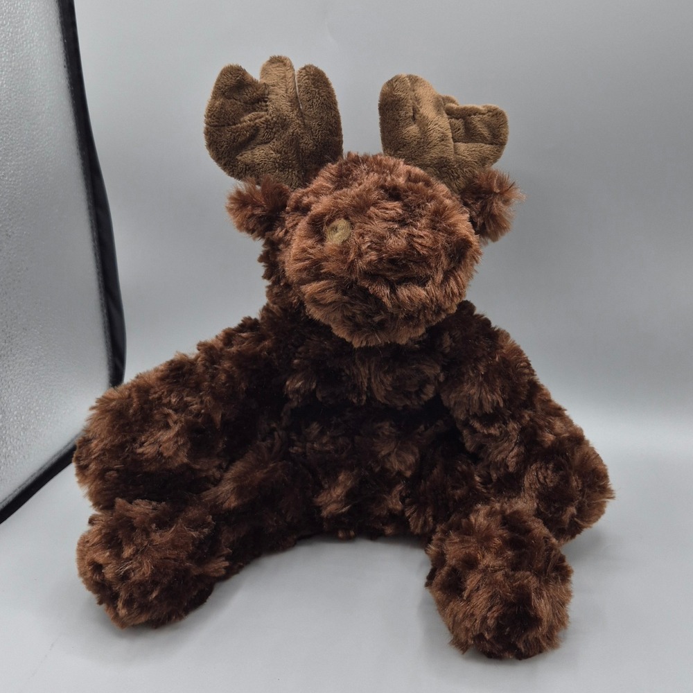 Unipak Brown Moose Plush Stuffed Animal Shaggy Faux Fur Woodland Forest Toy 2016